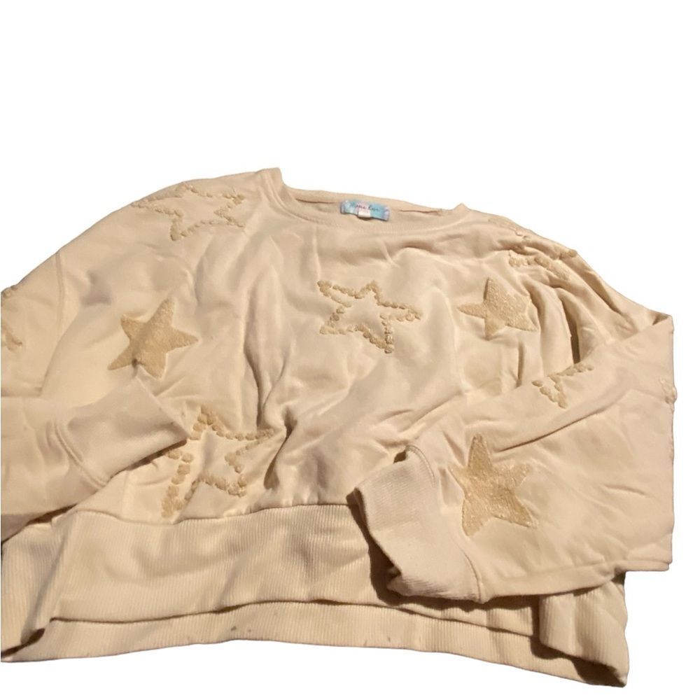 Hippie Rose Lounge size large short sweater shirt see pics